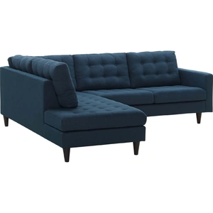 Modway Furniture Empress 2-Pc Upholstered Fabric Left Arm Facing Bumper Sectional