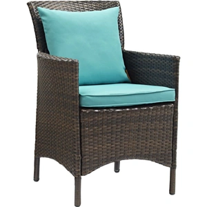 Modway Furniture Conduit Outdoor Patio Wicker Rattan Dining Armchair