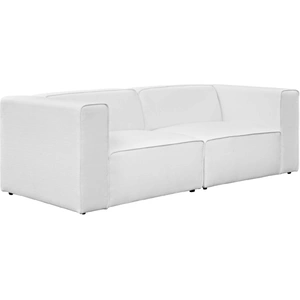 Modway Furniture Mingle 2-Pc Upholstered Fabric Sectional Sofa Set