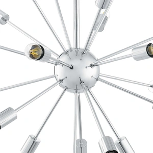 Modway Furniture Volley Metal Pendant Chandelier, Chrome