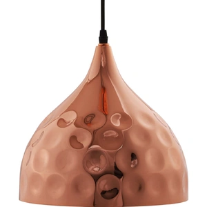 Modway Furniture Dimple 11-inch Bell-Shaped Iron Pendant Light, Rose Gold