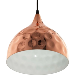 Modway Furniture Dimple 11-inch Bell-Shaped Iron Pendant Light, Rose Gold