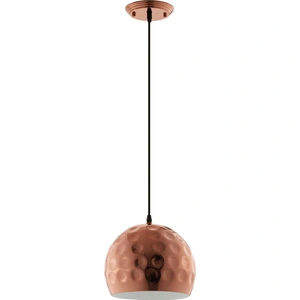 Modway Furniture Dimple 10-inch Half-Sphere Iron Pendant Light, Rose Gold