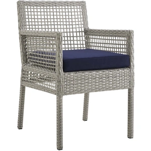 Modway Furniture Aura Outdoor Patio Synthetic Wicker Rattan/Fabric Armchair