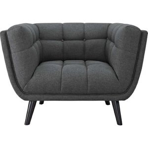 Modway Furniture Bestow 2-Pc Upholstered Fabric Sofa and Armchair Set, Gray