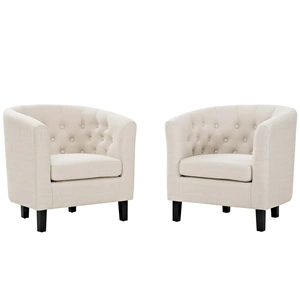 Modway Furniture Prospect 2-Piece Upholstered Fabric Armchair Set
