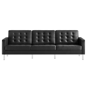 Modway Furniture Loft Tufted Vegan Leather Sofa