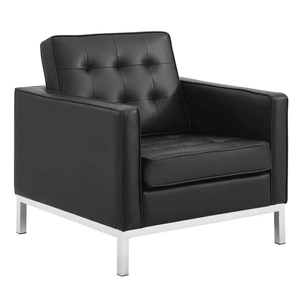 Modway Furniture Loft Tufted Faux Leather Armchair