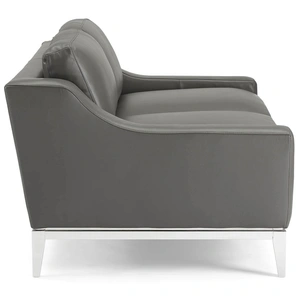 Modway Furniture Harness Stainless Steel Base Leather Loveseat
