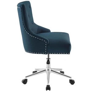 Modway Furniture Regent Tufted Button Swivel Fabric Office Chair, Azure