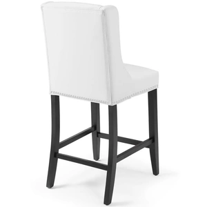 Modway Furniture Baron Faux Leather Counter Stool, White