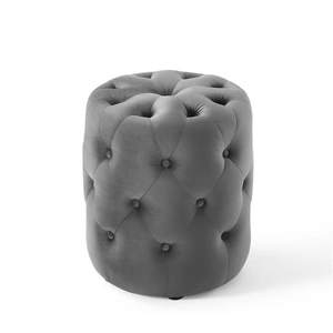 Modway Furniture Amour Tufted Button Round Performance Velvet Ottoman