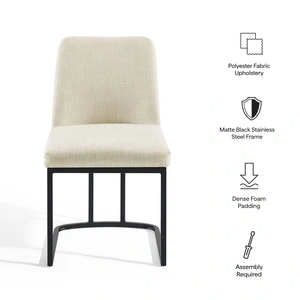 Modway Furniture Amplify Sled Base Upholstered Fabric Dining Side Chair