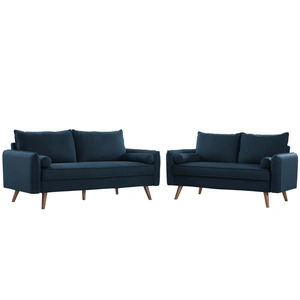 Modway Furniture Revive Upholstered Fabric Sofa and Loveseat Set