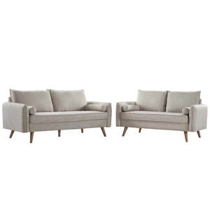 Modway Furniture Revive Upholstered Fabric Sofa and Loveseat Set