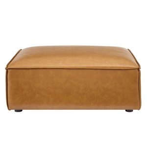 Modway Furniture Restore Vegan Leather Ottoman, Tan
