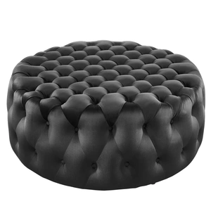 Modway Furniture Amour Tufted Button Large Round Performance Velvet Ottoman