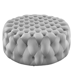 Modway Furniture Amour Tufted Button Large Round Performance Velvet Ottoman