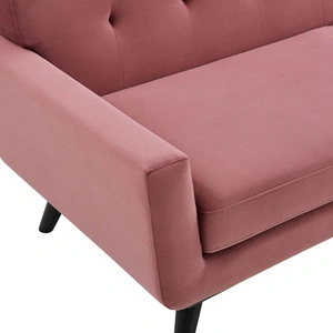 Modway Furniture Engage Performance Velvet Armchair, Dusty Rose