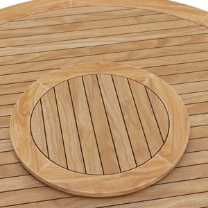 Modway Furniture Wellspring 63-inch Outdoor Patio Teak Wood Dining Table, Natural