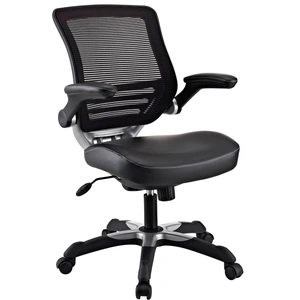 Modway Furniture Edge Vinyl Office Chair, Black