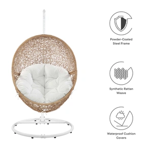 Modway Furniture Encase Outdoor Patio Rattan Swing Chair