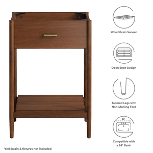 Modway Furniture Zaire 24-inch Bathroom Vanity Cabinet (Sink Basin Not Included)