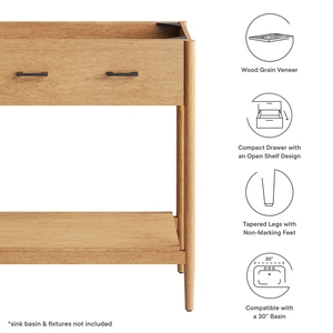 Modway Furniture Zaire 30-inch Bathroom Vanity Cabinet (Sink Basin Not Included)
