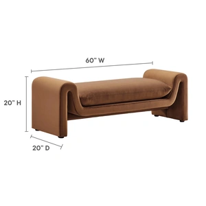 Modway Furniture Waverly Performance Velvet Bench