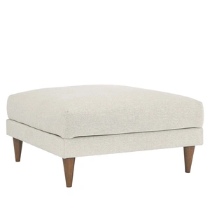 Modway Furniture Zoya Down Filled Overstuffed Ottoman, Ivory Fabric