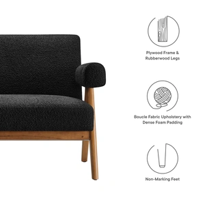 Modway Furniture Lyra Boucle Fabric Loveseat
