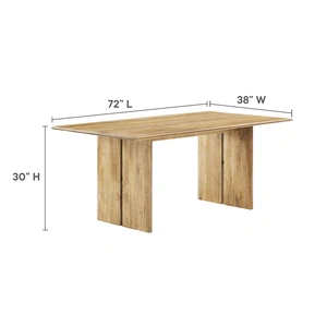 Modway Furniture Amistad 72-inch Wood Dining Table and Bench Set