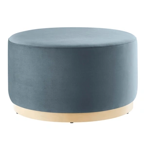 Modway Furniture Tilden Large 29-inch Round Performance Velvet Upholstered Ottoman