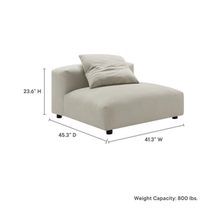Modway Furniture Solace Modular Upholstered Fabric Armless Chair