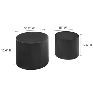 Modway Furniture Amani Round Nesting Coffee Tables (Set of 2)