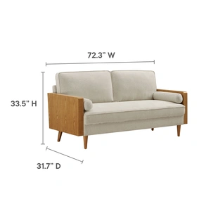 Modway Furniture Kellan Heathered Fabric Upholstered Sofa