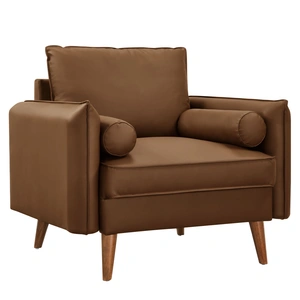 Modway Furniture Revive Upholstered Vegan Leather Accent Armchair
