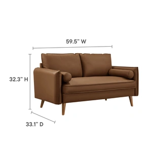 Modway Furniture Revive Upholstered Vegan Leather Loveseat