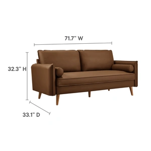 Modway Furniture Revive Upholstered Vegan Leather Sofa