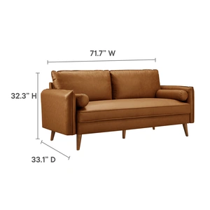 Modway Furniture Revive Upholstered Vegan Leather Sofa