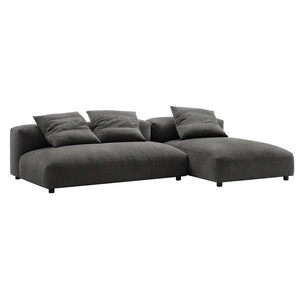 Modway Furniture Solace 2-Piece Modular Upholstered Fabric Sectional Sofa With Chaise