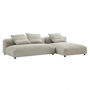 Modway Furniture Solace 2-Piece Modular Upholstered Fabric Sectional Sofa With Chaise