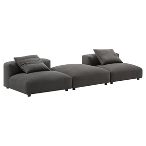 Modway Furniture Solace 3-Piece Modular Upholstered Fabric Sectional Sofa