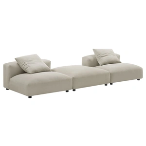 Modway Furniture Solace 3-Piece Modular Upholstered Fabric Sectional Sofa