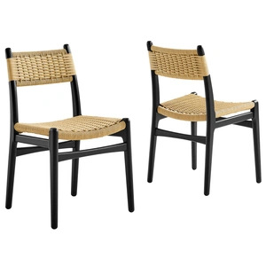 Modway Furniture Wynn Rope and Wood Dining Side Chairs (Set of 2)