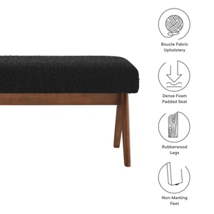 Modway Furniture Lyra 47-inch Boucle Upholstered Bench
