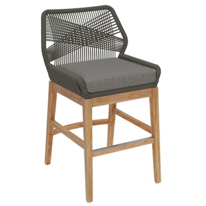 Modway Furniture Wellspring Outdoor Patio Teak and Rope Counter Stool