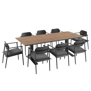Modway Furniture Aeris 9-Piece Outdoor Patio Aluminum Dining Set
