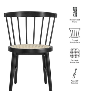 Modway Furniture Lykke Curved Spindle Back Dining Chairs (Set of 2)