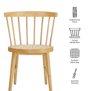 Modway Furniture Lykke Curved Spindle Back Dining Chairs (Set of 2)